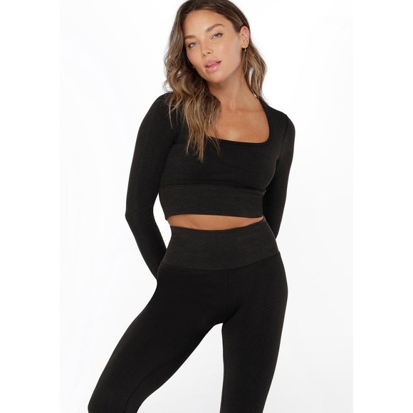 Lorna Jane Tops - Lorna Jane $76 Tempo Ribbed‎ Seamless Long Sleeve Top Size Small Athletic Top
